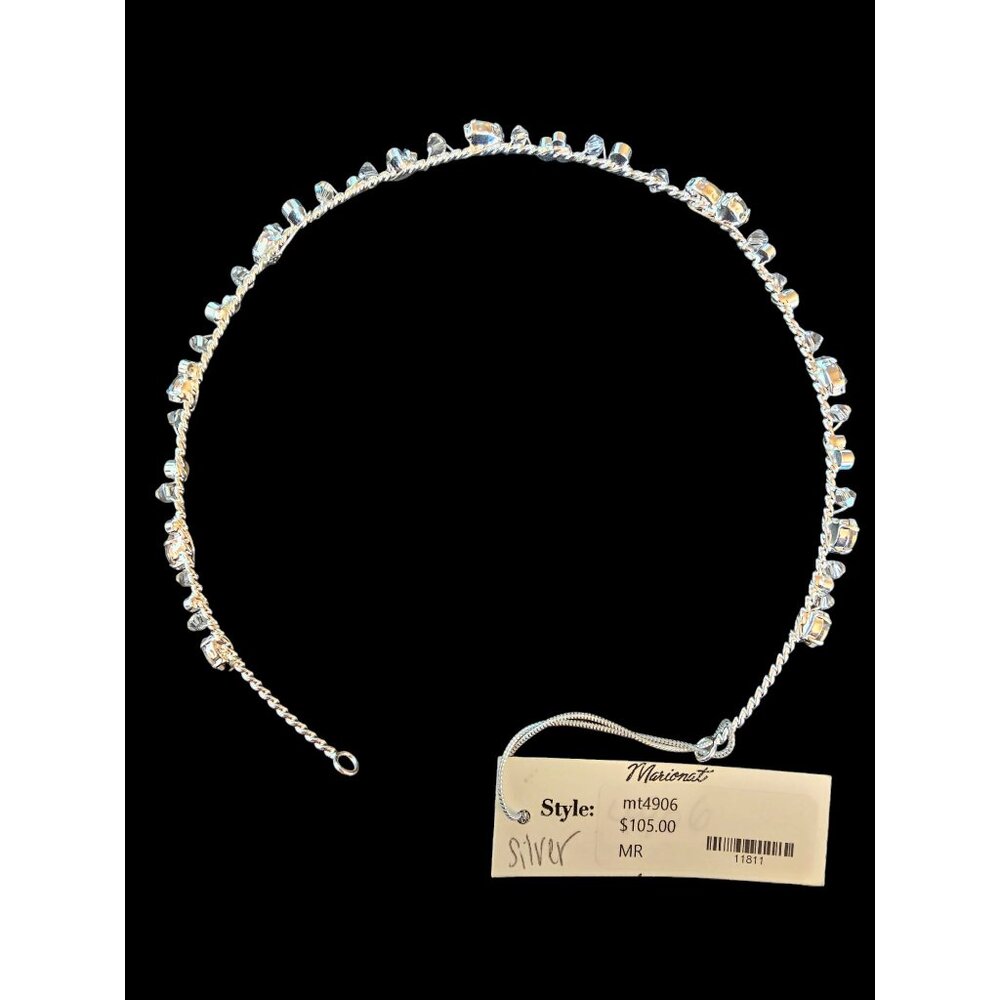Silver Wire Minimalist Rhinestone Tiara/Headband - Marionat